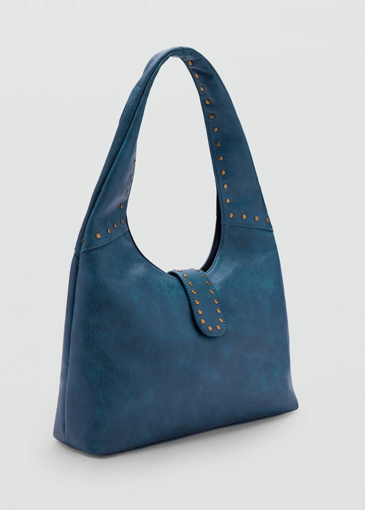 Studded shoulder bag — Blue