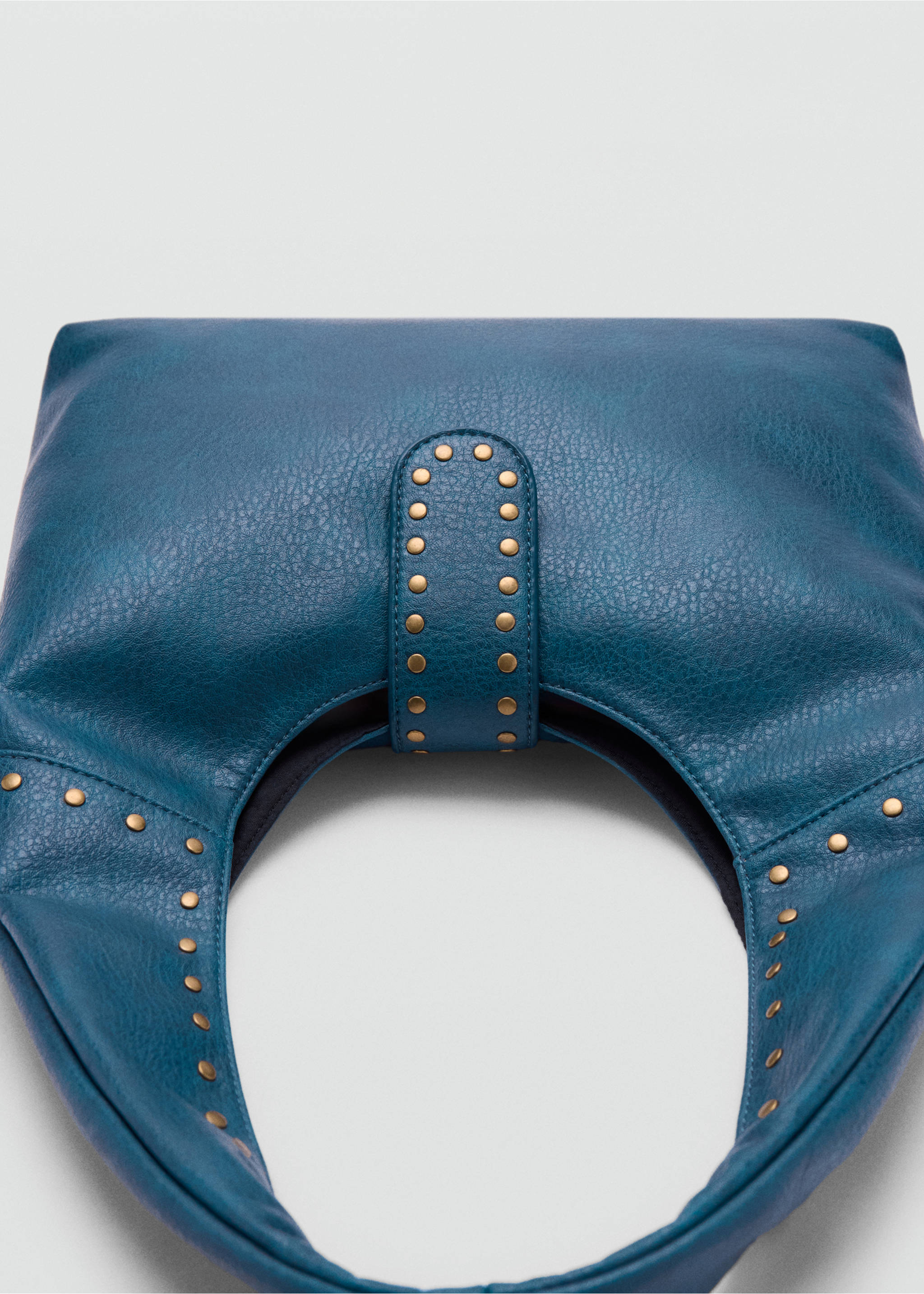 Studded shoulder bag - Details of the article 2, Blue. Ref: 37033881-00.