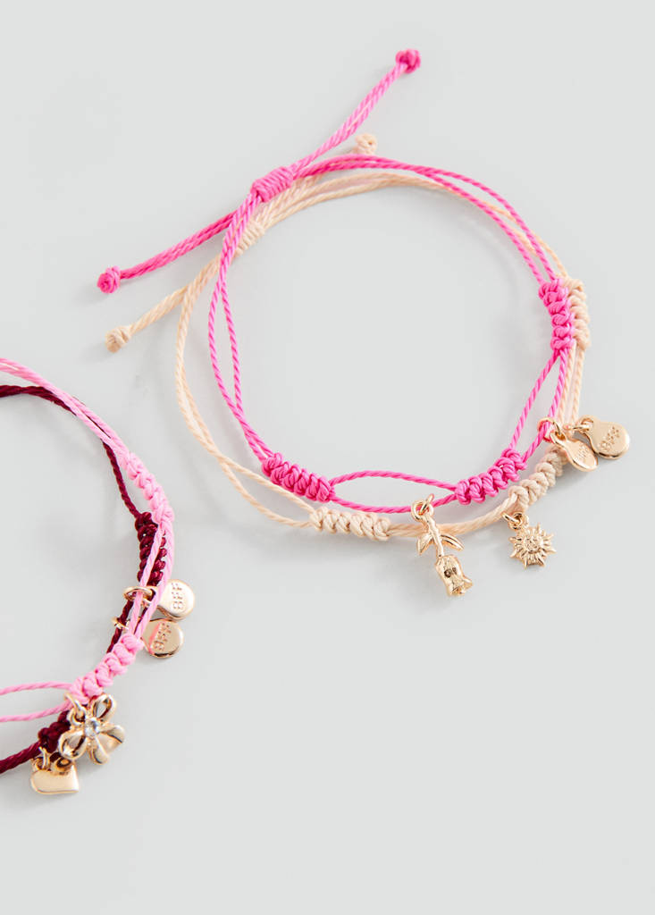 Pack of 4 Best Friends bracelets — Pink