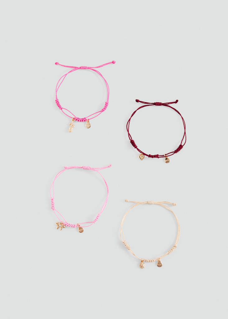 Pack of 4 Best Friends bracelets — Pink