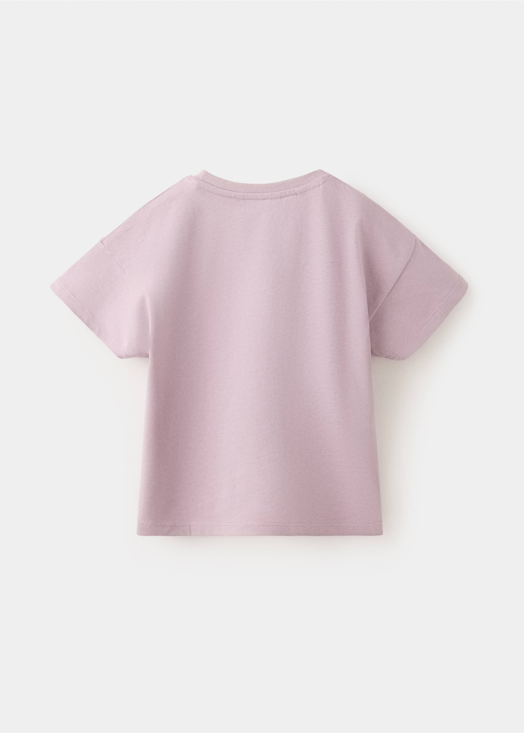 Embossed cotton t-shirt - Reverse of the article, Light/Pastel Purple. Ref: 37033885-00.