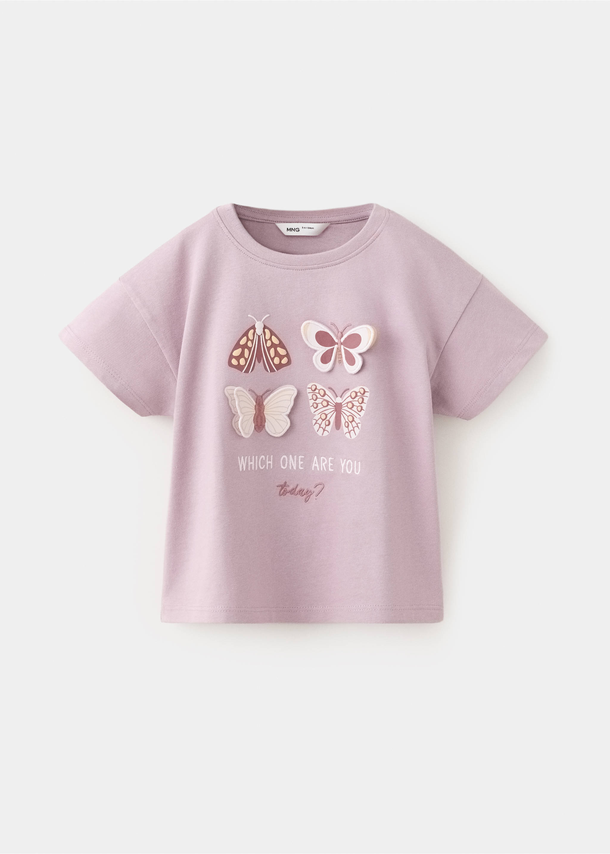 Embossed cotton t-shirt - Article without model, Light/Pastel Purple. Ref: 37033885-00.