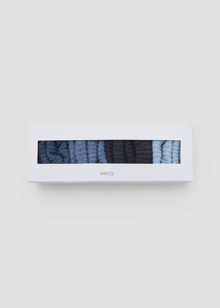 Ribbed socks pack — Blue