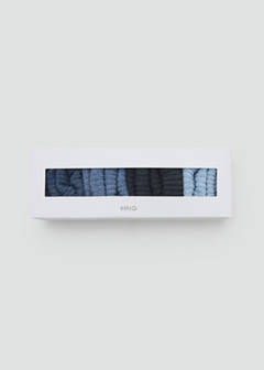Ribbed socks pack — Blue 4