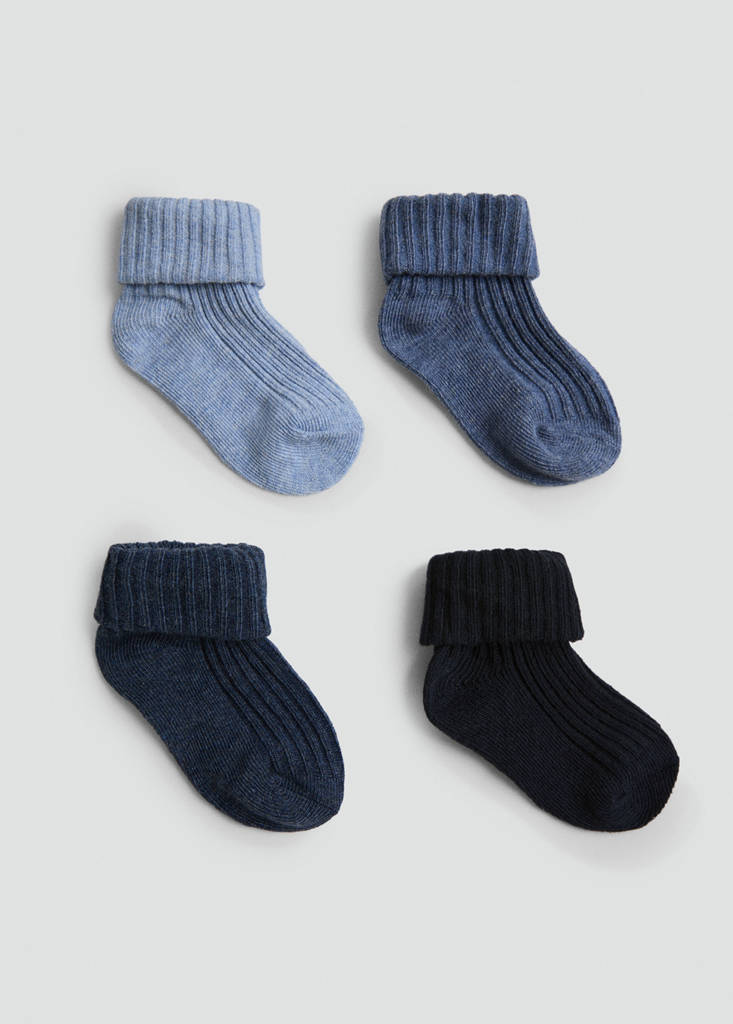 Ribbed socks pack — Blue