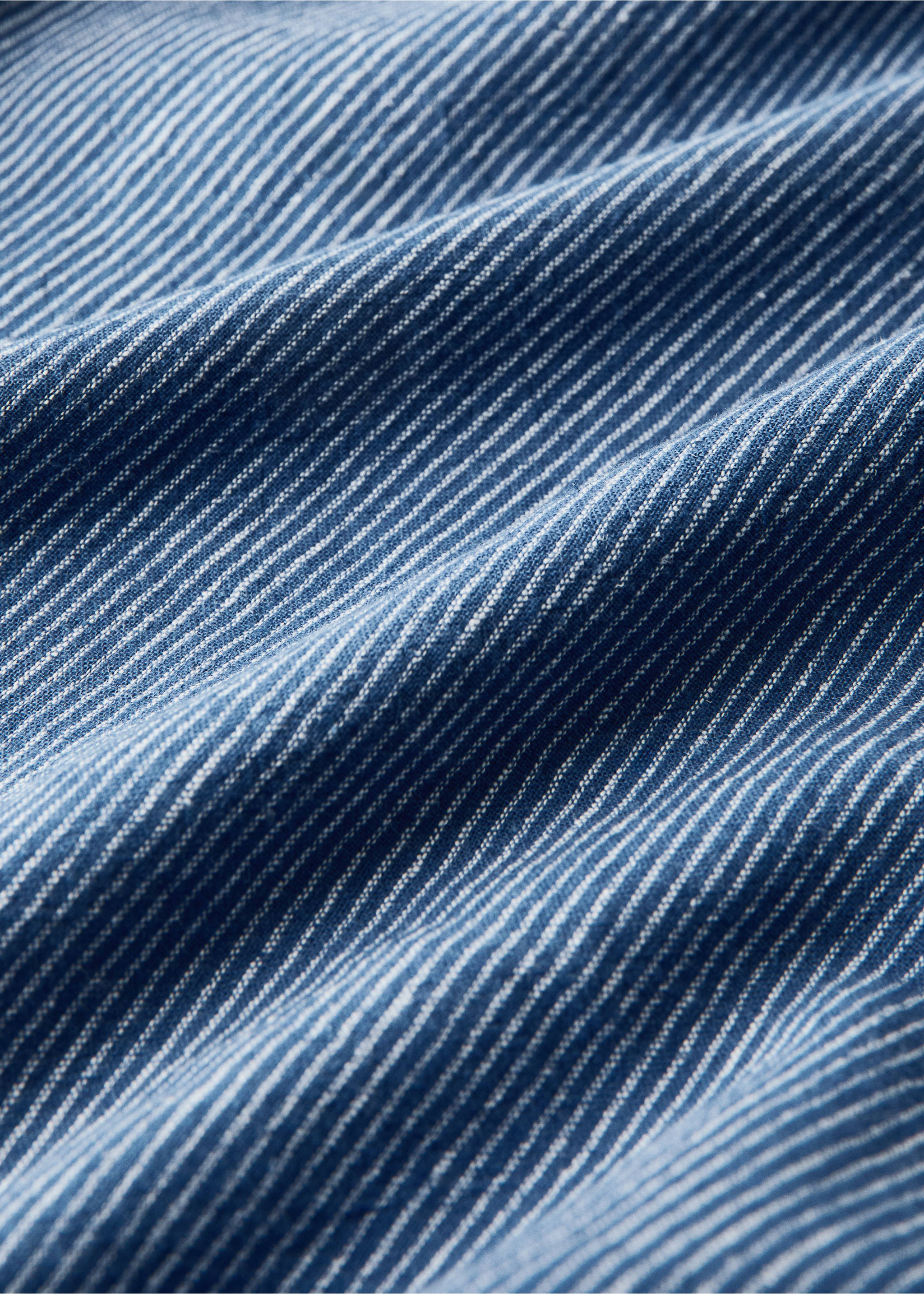 Linen cotton duvet cover for 150/160 cm bed - Details of the article 1, Indigo Blue. Ref: 37033888-00.