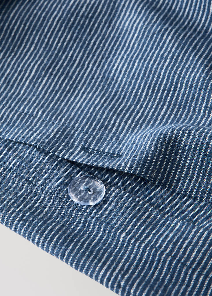 Linen cotton duvet cover for 150/160 cm bed — Indigo Blue