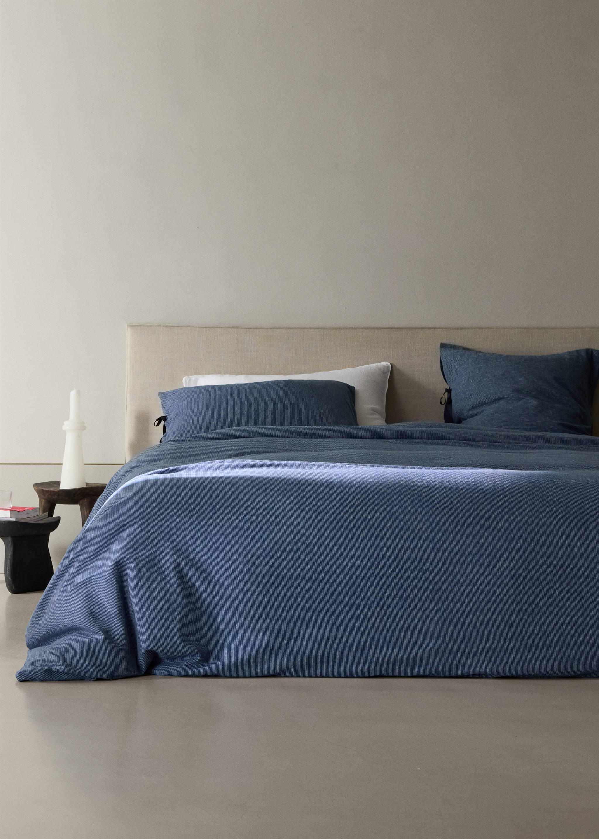 Linen and cotton duvet cover for 180/200 cm bed - General plane
