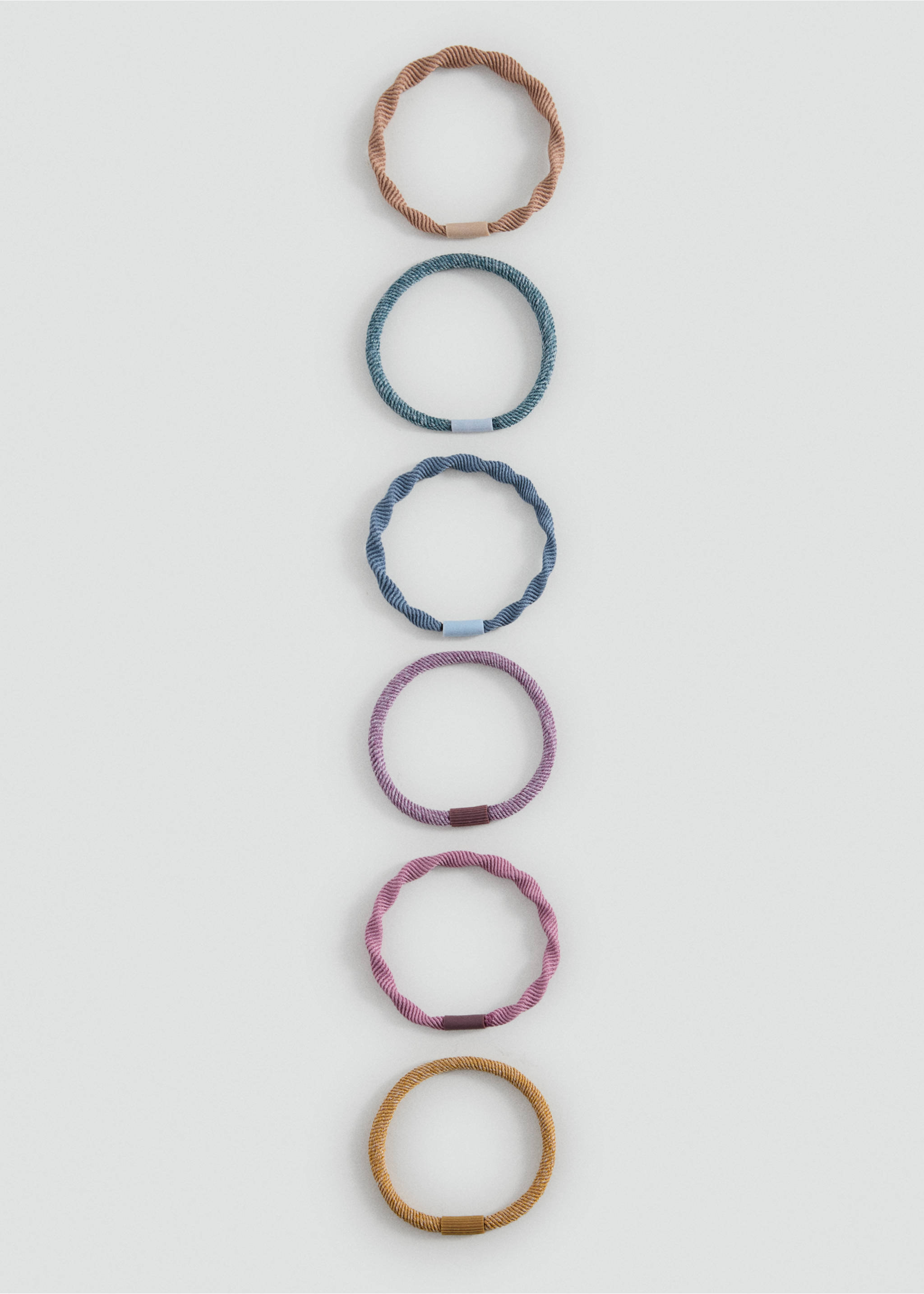 Pack de 6 élastiques à cheveux combinés - Article sans modèle, Bleu. Ref: 37033890-00.