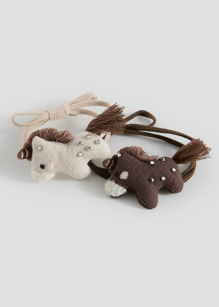 Pack of 2 hair bobbles — Sand