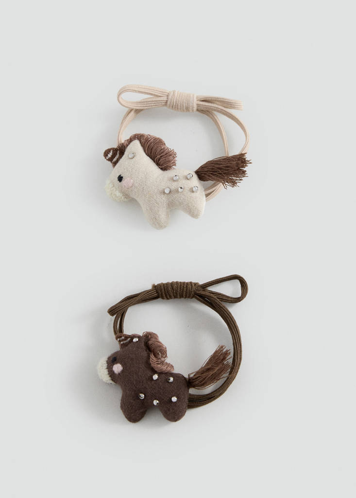Pack of 2 hair bobbles — Sand