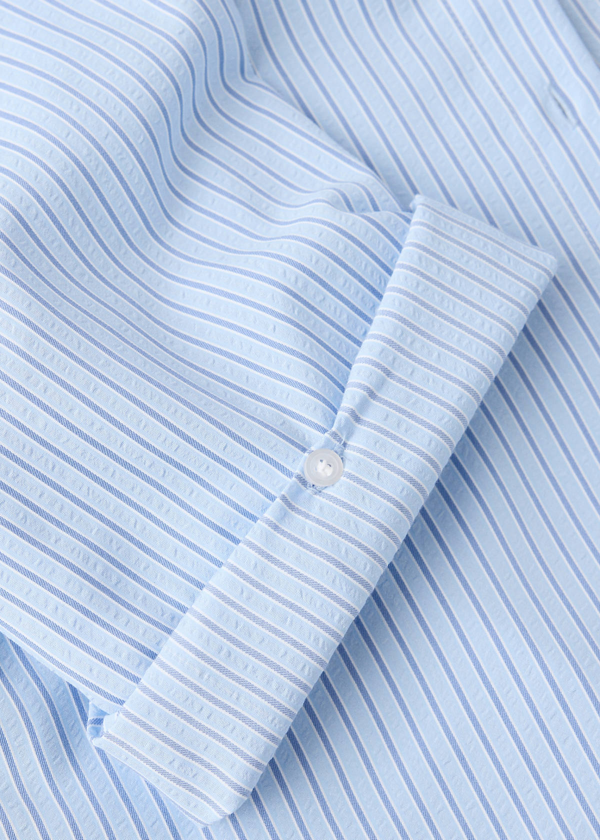 Striped straight shirt — Sky Blue
