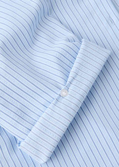 Striped straight shirt — Sky Blue 10
