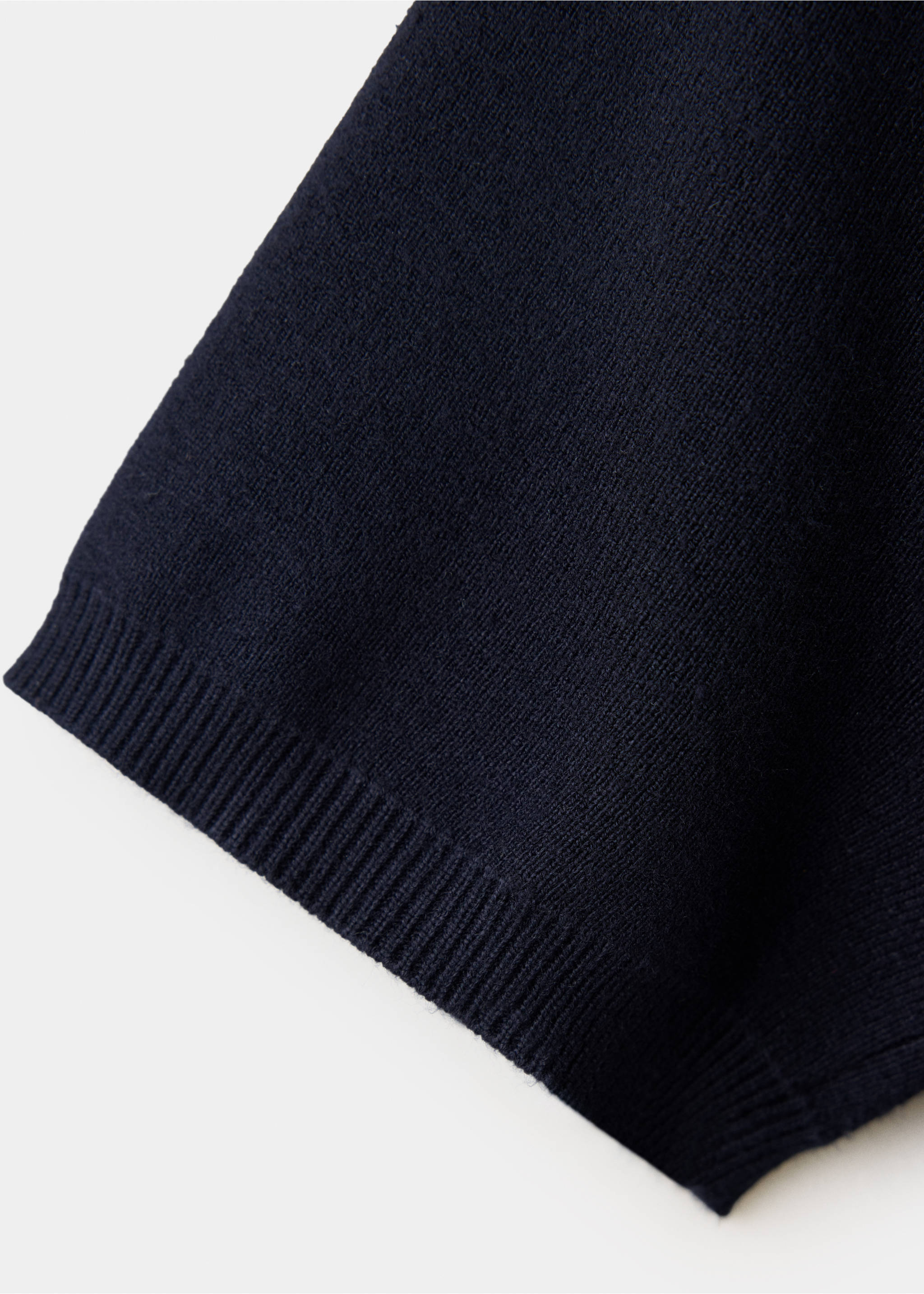 Striped polo neck sweater - Details of the article 0, Dark Navy. Ref: 37034071-00.
