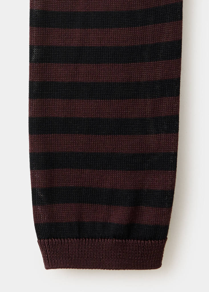 Lyocell stripe jumper — Wine