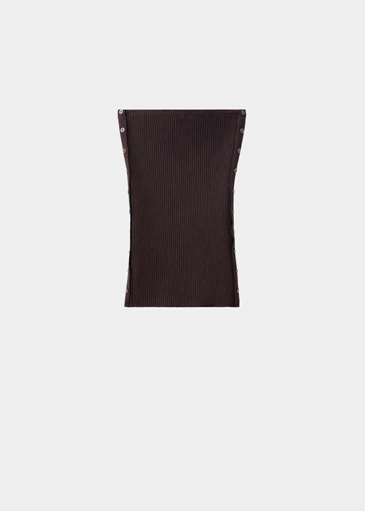 Top with multi-position buttons — Chocolate