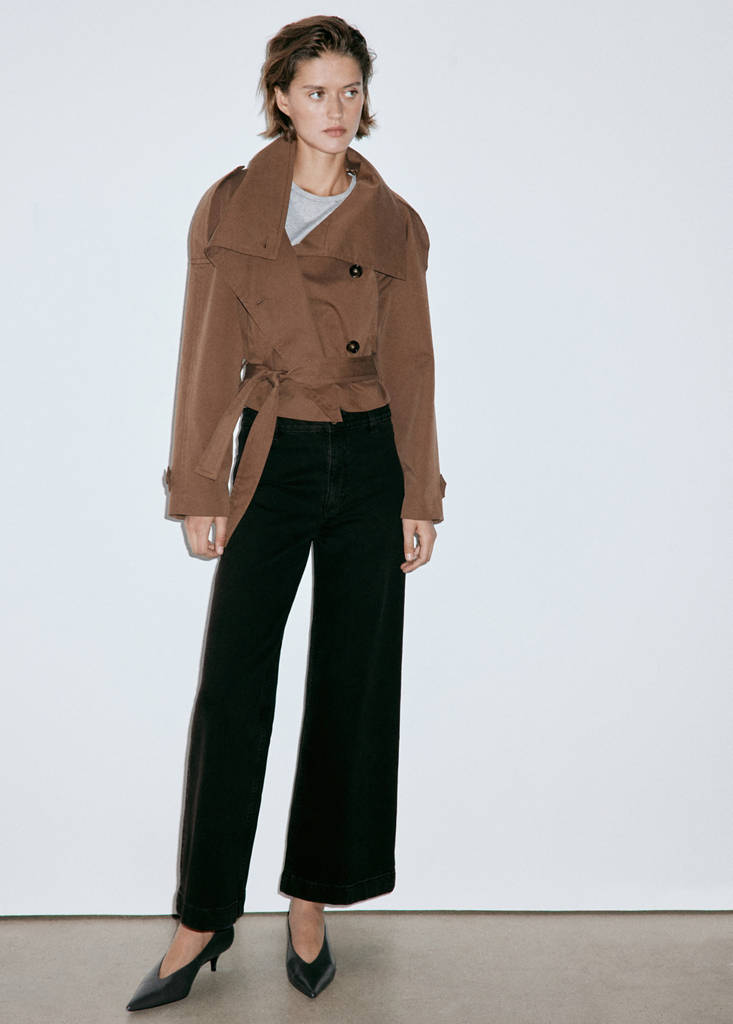 Dżinsy Catherin culotte z wysokim stanem black denim - Kobieta - 32 - MANGO