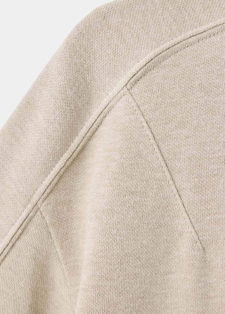 Maternity T-shirt with stitching detail — Ecru
