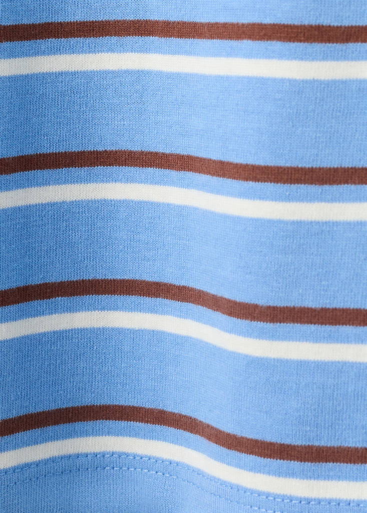 Striped cotton T-shirt — Blue