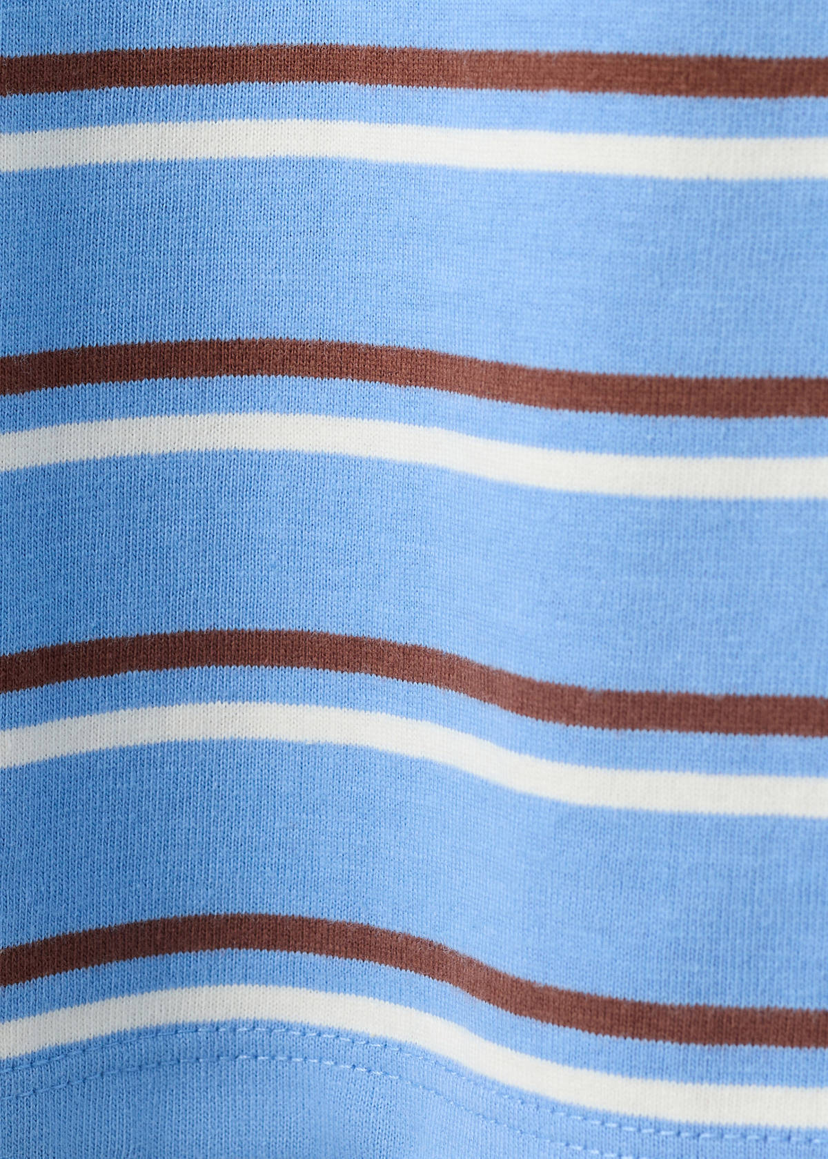 Striped cotton T-shirt — Blue