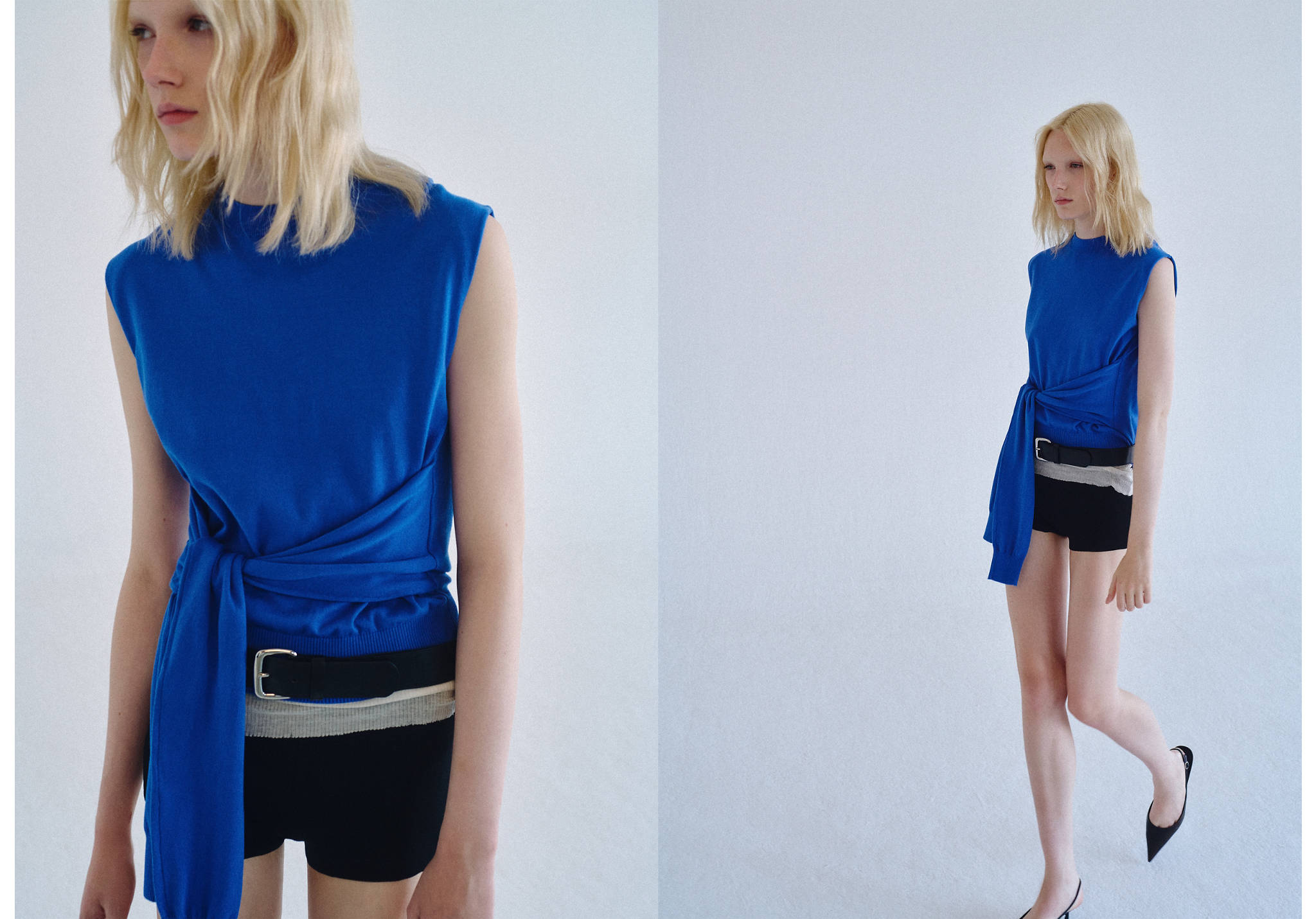 Knit gilet with knot detail - Panoramic plane