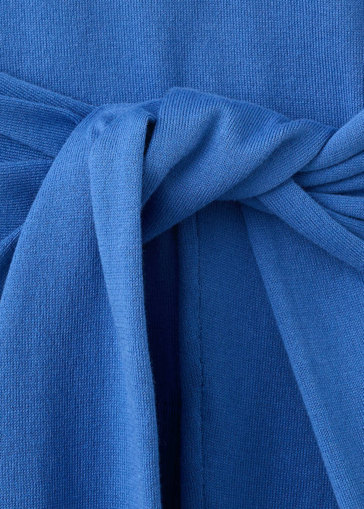 Knit gilet with knot detail — Blue