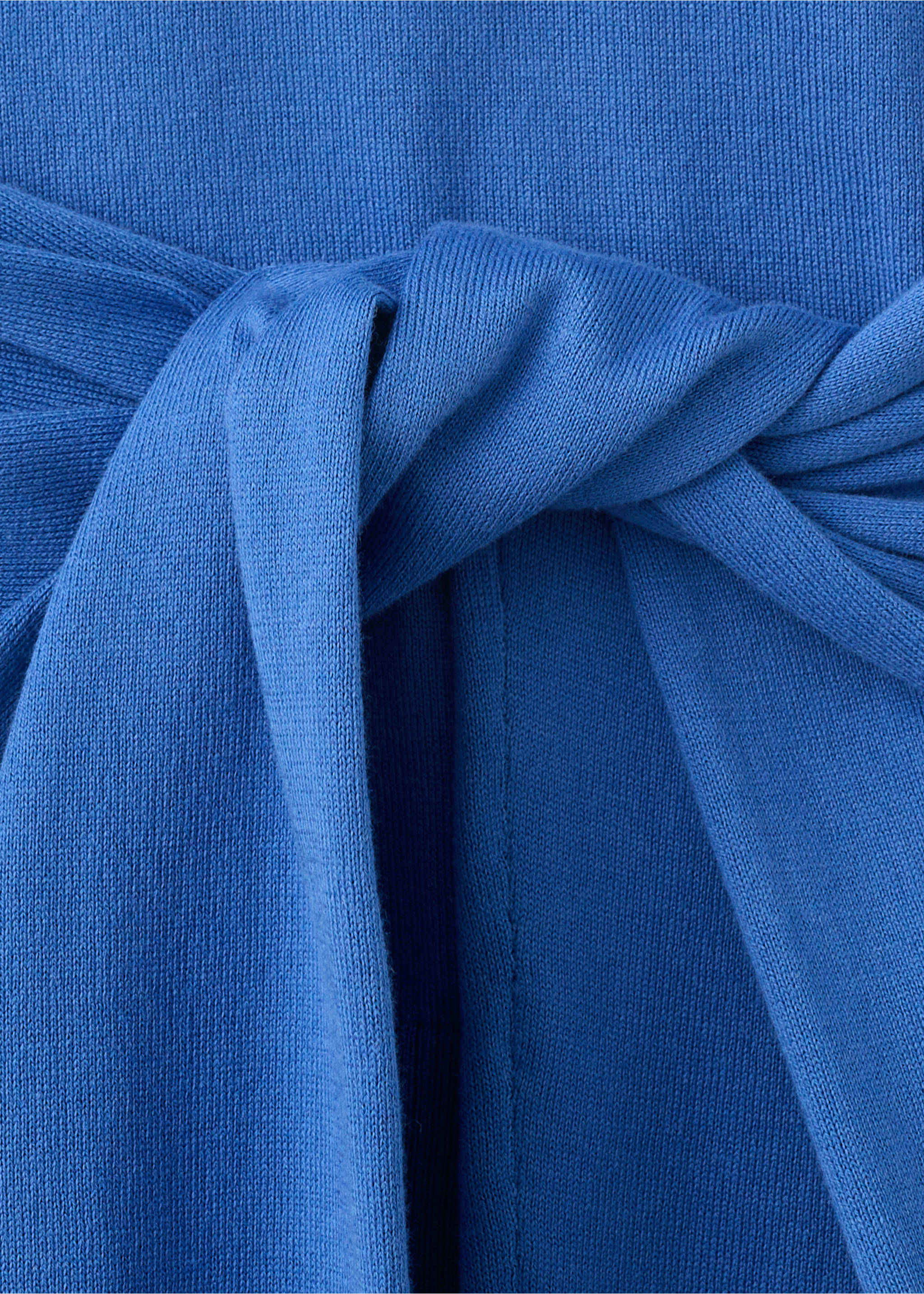 Knit gilet with knot detail - Details of the article 0, Blue. Ref: 37034080-00.