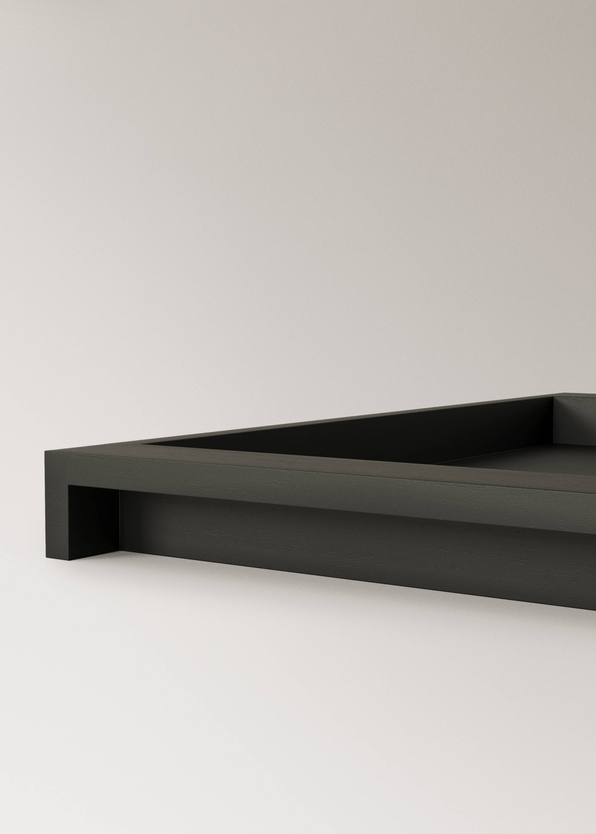 Medium rectangular wooden tray - Details of the article 1