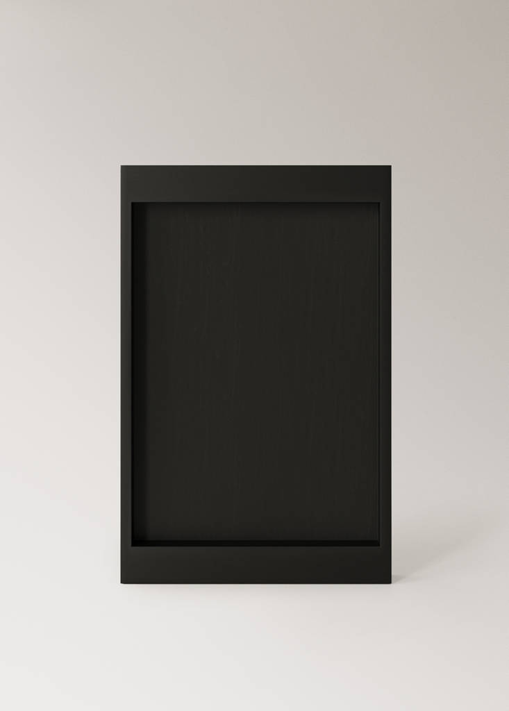Medium rectangular wooden tray — Black