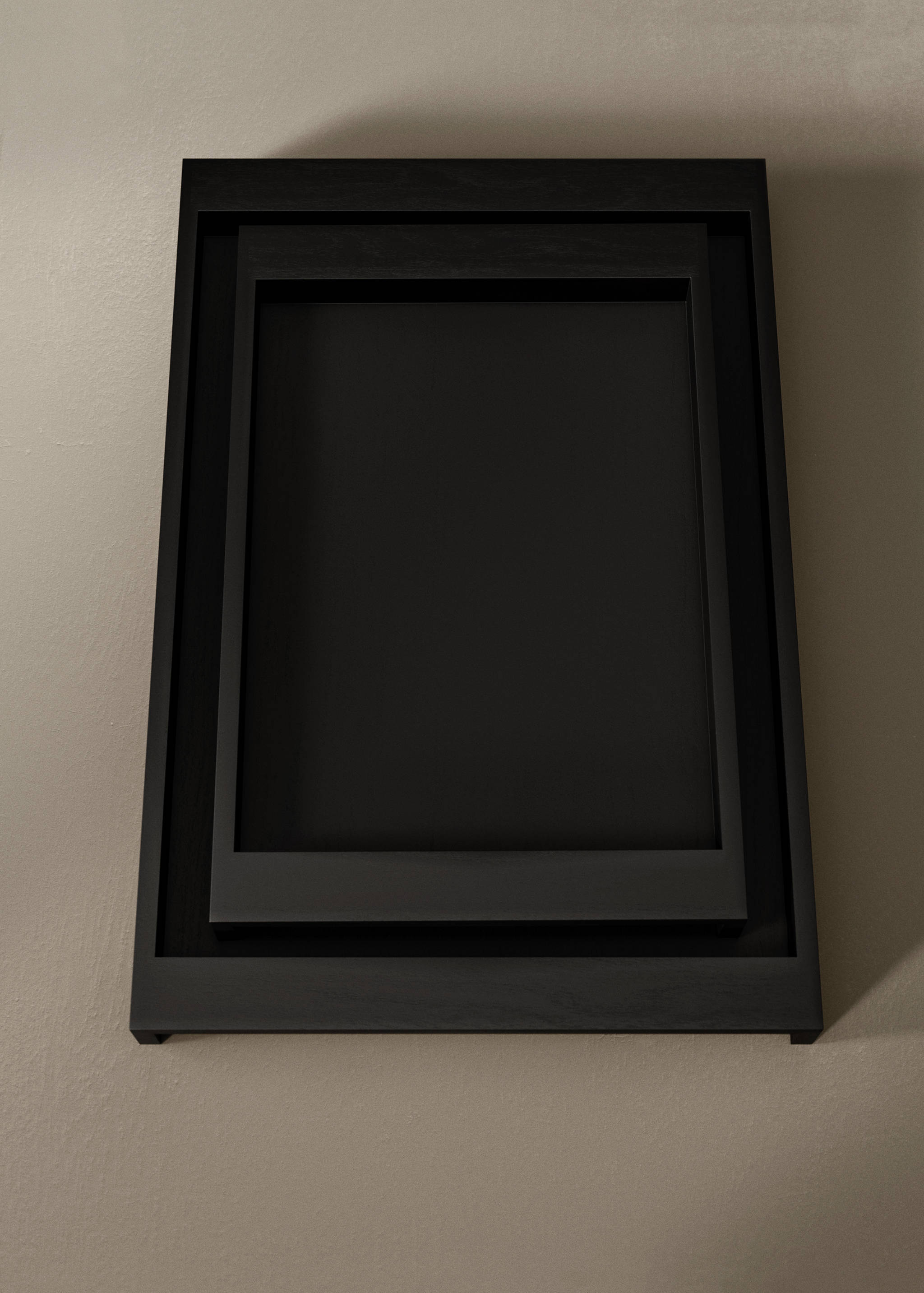 Large rectangular wooden tray - General plane
