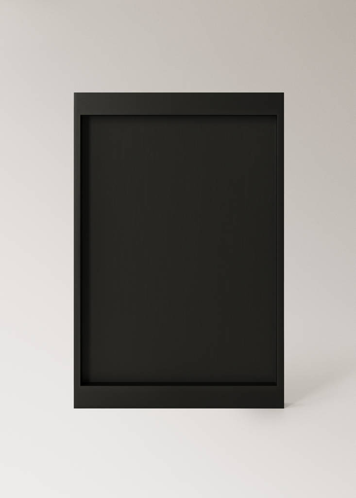 Large rectangular wooden tray — Black