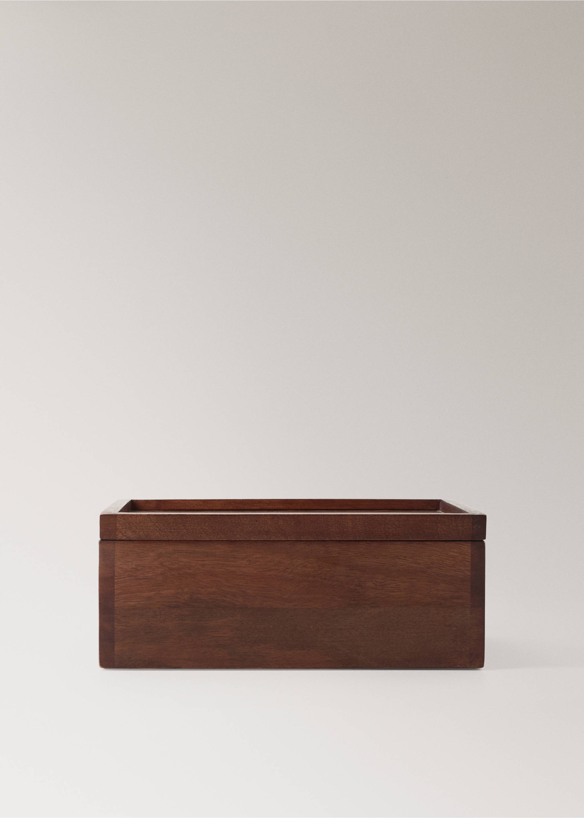 Large square wooden box - Article without model, Brown. Ref: 37034086-00.