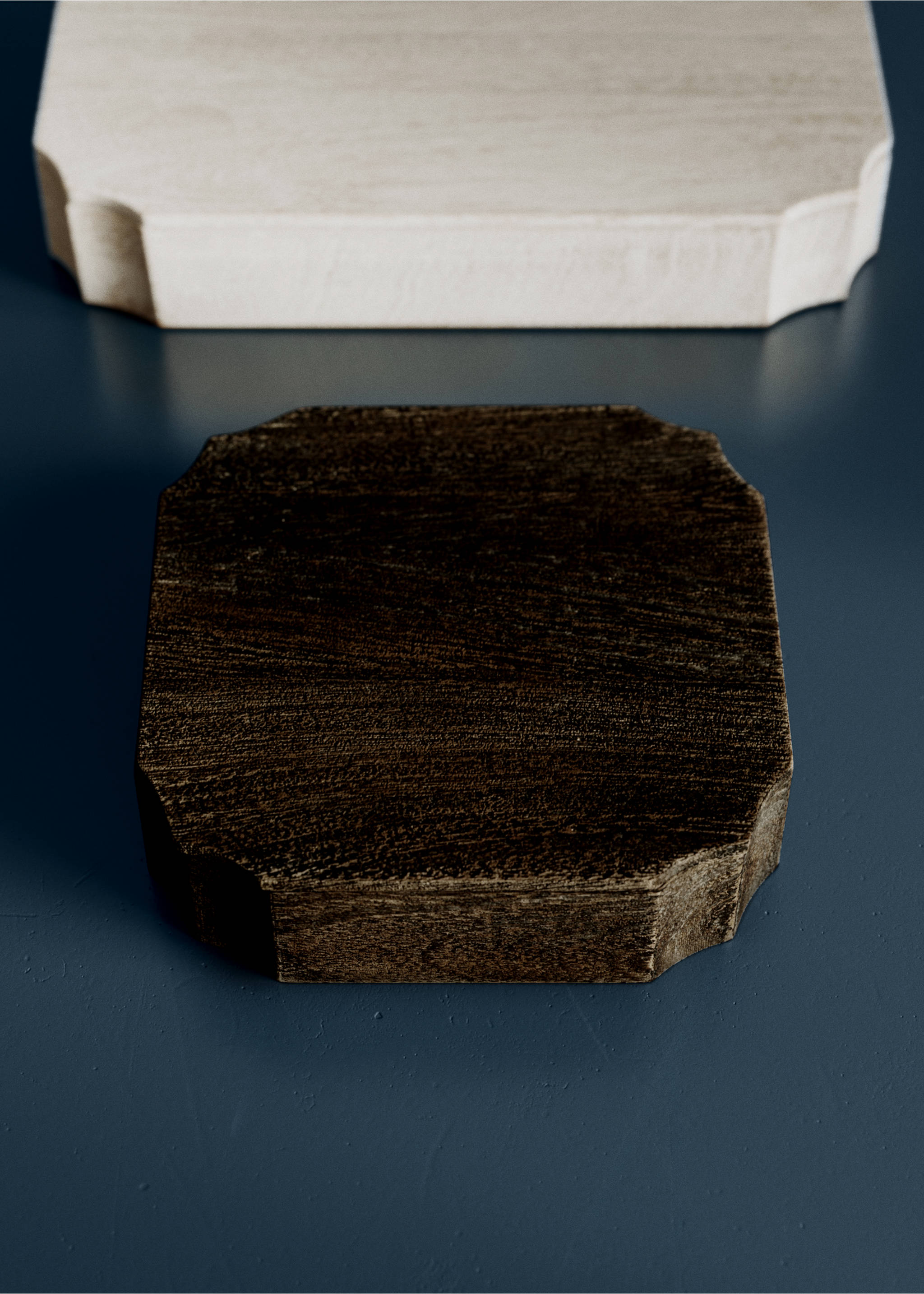 Kleine quadratische Holzkiste - Allgemeine Ansicht, Braun. Ref: 37034088-00.