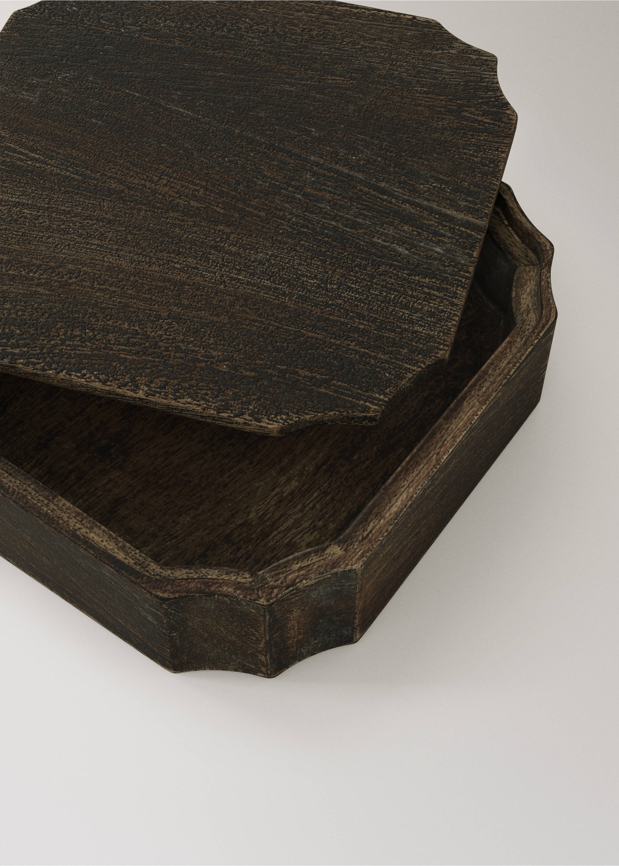 Kleine quadratische Holzkiste - Detail des Artikels 1, Braun. Ref: 37034088-00.