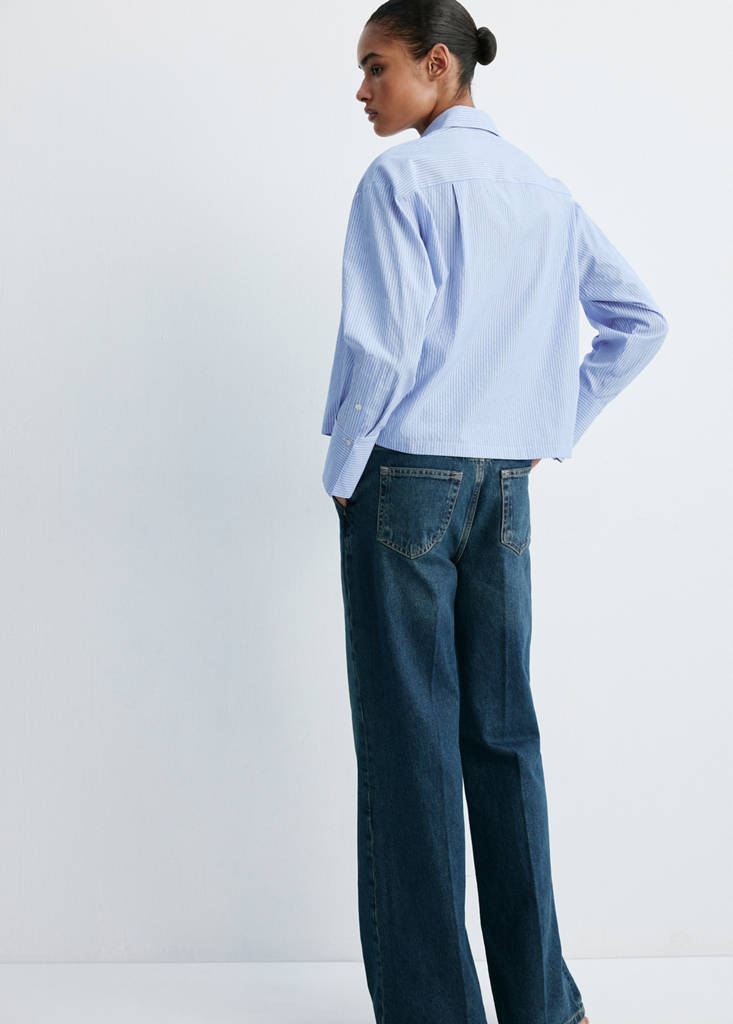 Striped shirt with strass — Sky Blue