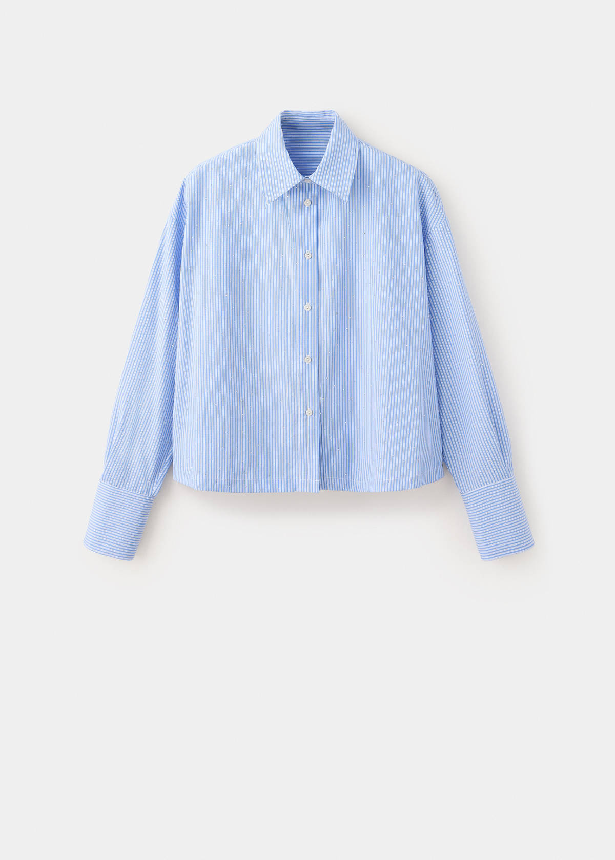 Striped shirt with strass — Sky Blue