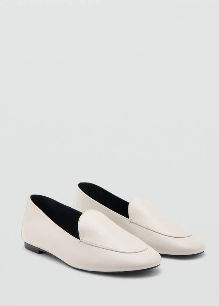 Leather loafers — White
