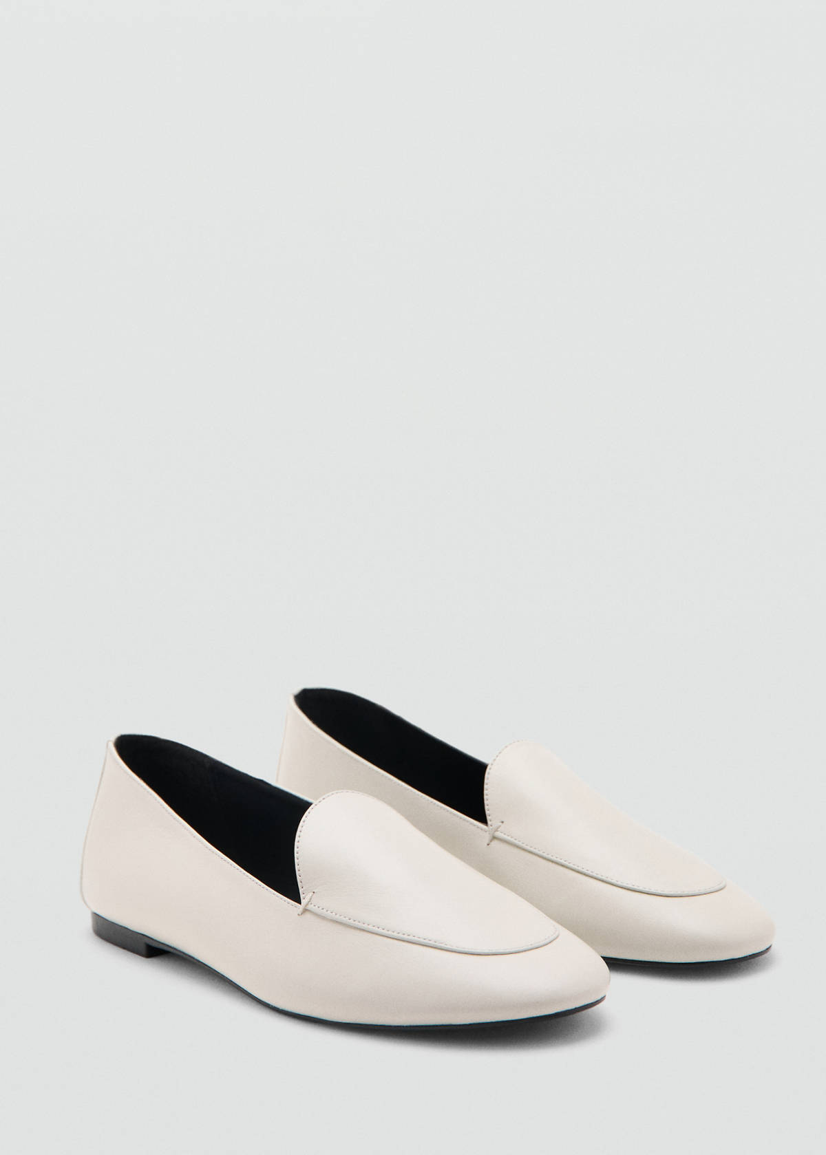 Leather loafers — White