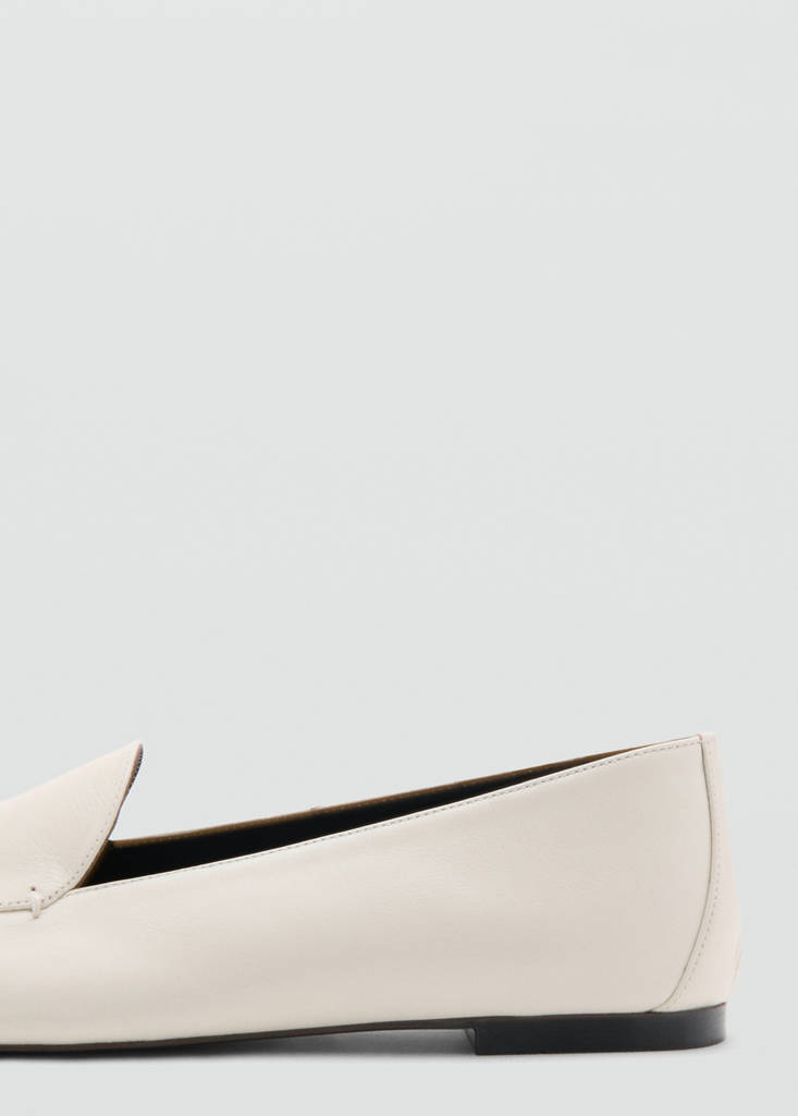 Leather loafers — White