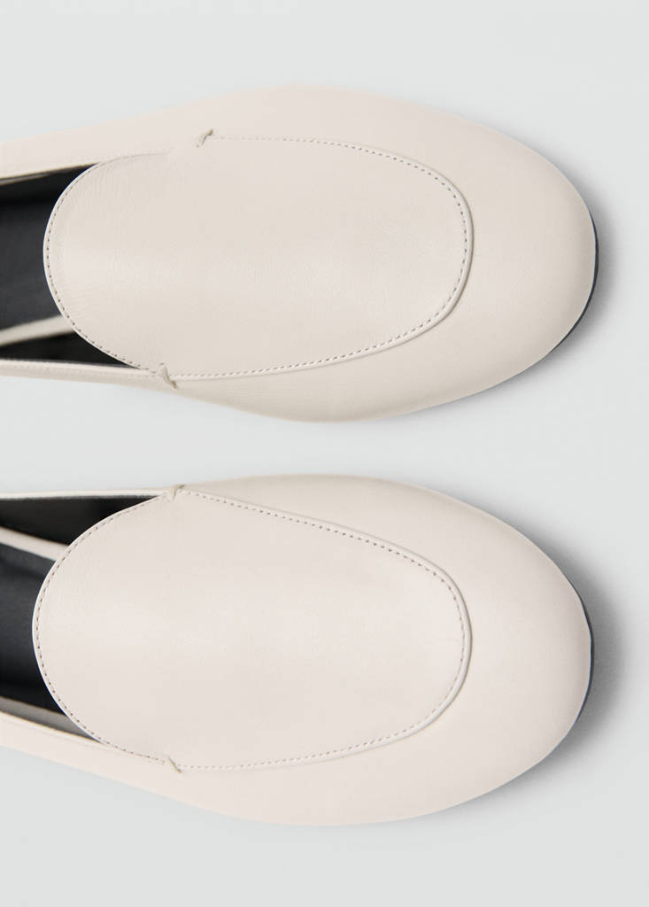 Leather loafers — White