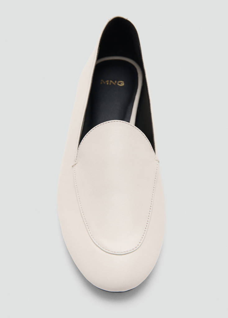 Leather loafers — White