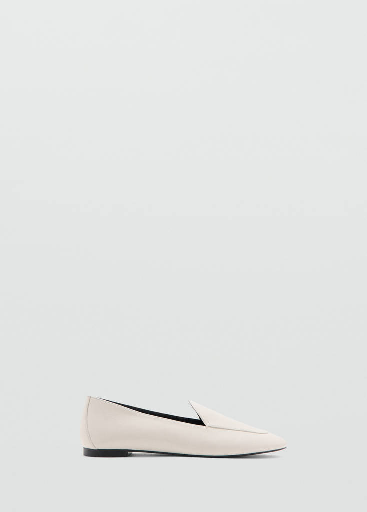 Leather loafers — White
