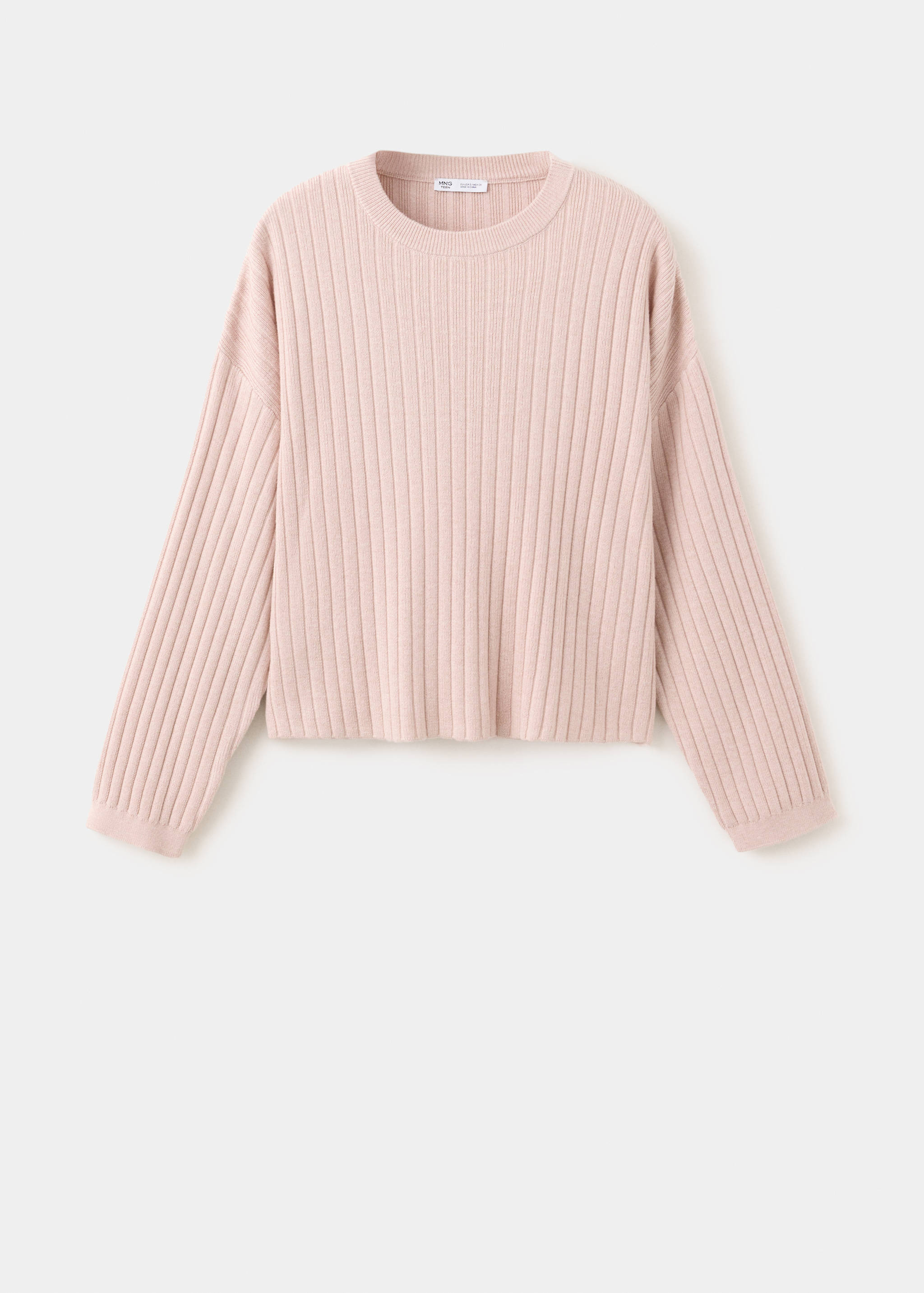 Knitted ribbed sweater - Article without model