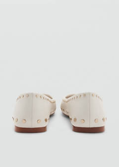 Studded ballet flats — White 3
