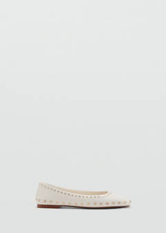 Studded ballet flats — White 1