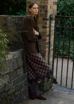 Backless suede loafer — Chocolate 1