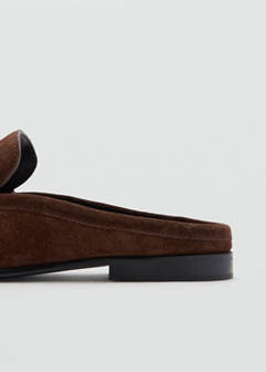 Backless suede loafer — Chocolate 4