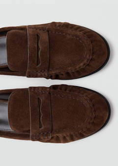 Backless suede loafer — Chocolate 5