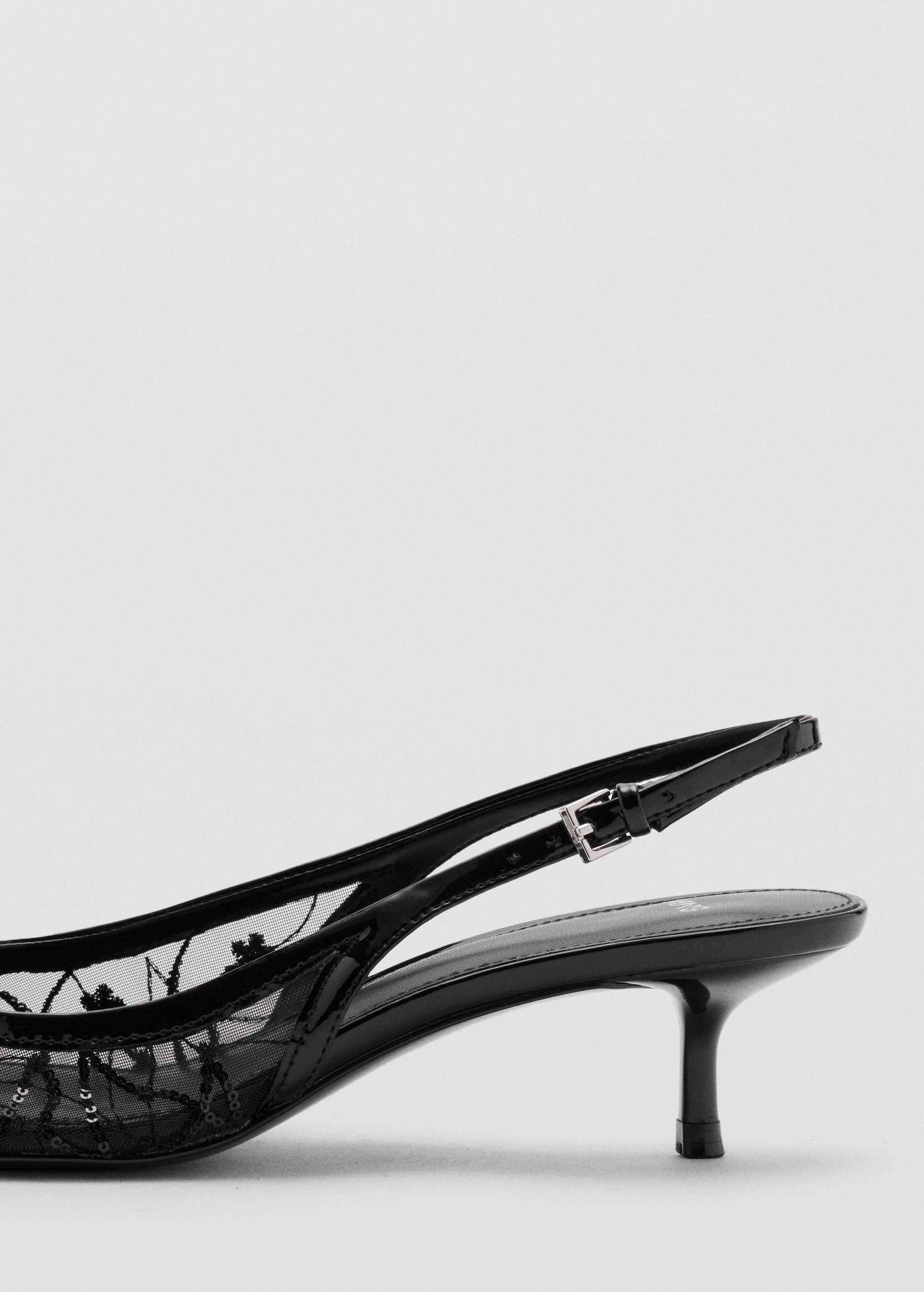 Kitten-heel shoes embroidered with sequins - Details of the article 1