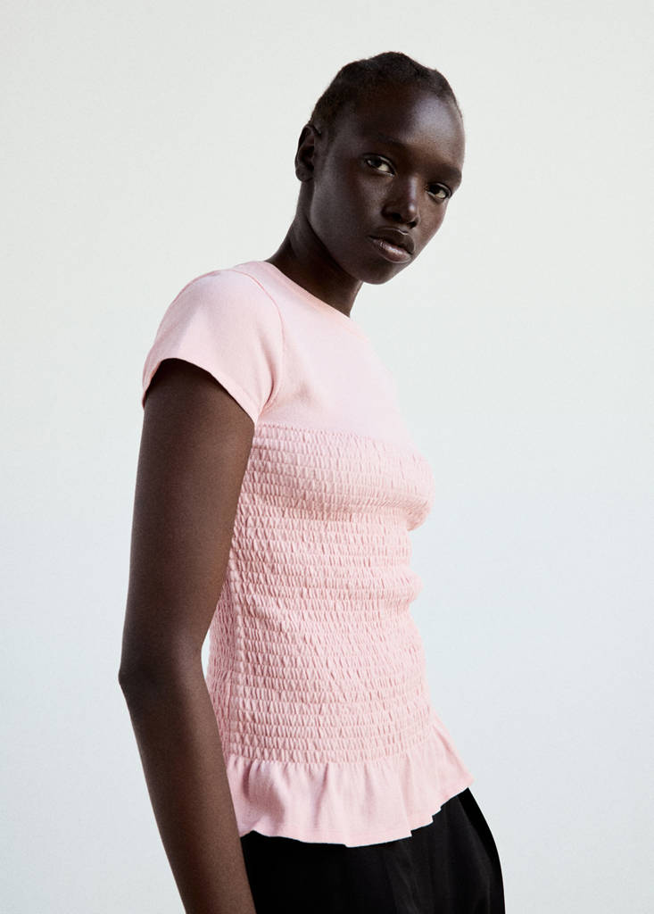 Flying honeycomb knit sweater — Light Pink